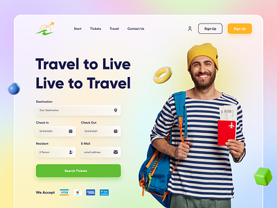 Travel Ticket Booking Web UI Exploration agency landing page clean ui ecommerce elearning header exploration landing page landing page design landingpage online shop ticket app ticket booking tickets travel travel agency travel app ui ui design ux ux design website design