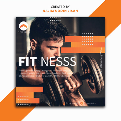 Poster for gym design illustration social media poster