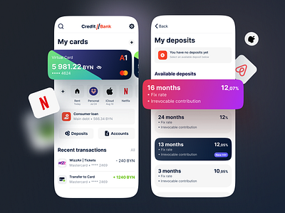 Mobile Banking App account app app design banking banking app banking dashboard cards dashboard finance finance app fintech interface ios mobile mobile ui payments settings transfer ui wallet