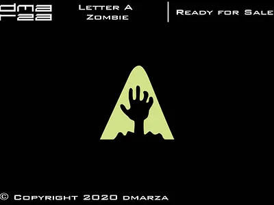 Letter A Zombie Logo art branding design graphic design icon logo logodesign minimal typography vector