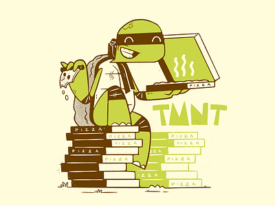 Teenage Mutant Ninja Turtles 80s 90s blake stevenson cartoon character design comic art comic book cute hipster illustration jetpacks and rollerskates nickelodeon ninja pizza print design retro simple skull tmnt turtle