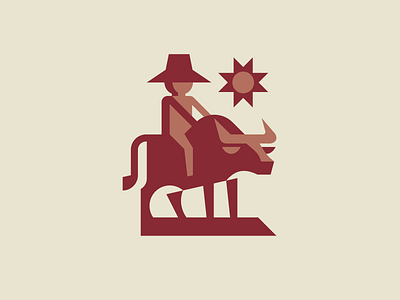 Philippines carabao animal bull carabao character cute geometric geometric animal illustration logo logotype man mascot modern logo philippines sun