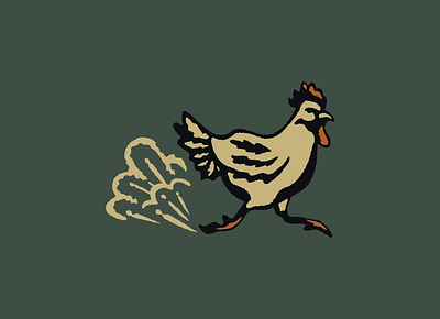 Rooster bike chicken cluck design dirt dust illustration logo motorcycle rooster