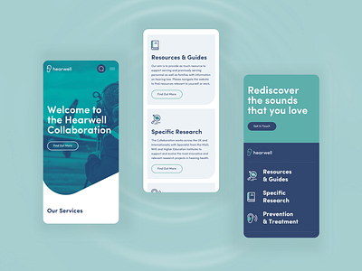 Hearwell Website healthcare healthcare website ui ui design uiux user journey ux web design website website design