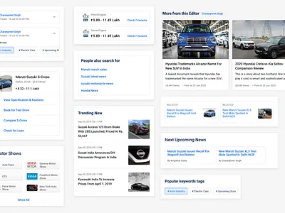 UI Card Widgets app auto auto dealer branding car dealer concept ui ux