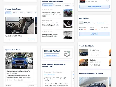 New Car UI Widgets app auto dealer branding car dealer compare concept ui ux