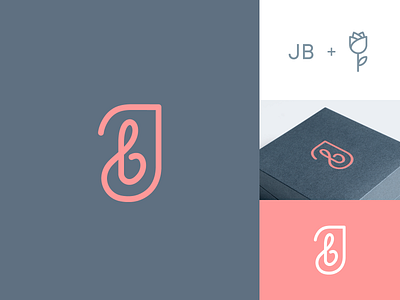 JB + Flower - Concept 2 beautiful box brand branding elegant female feminine flower identity initial jb jewelry logo luxurious monogram pictorial mark rose simple symbol woman