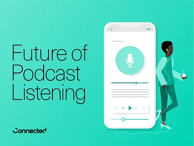 Future of Podcast Listening Report branding editorial design editorial illustration graphic design illustration layout design typography