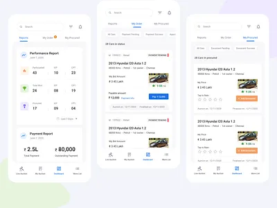 Auction_Reports app auction auto auto dealer bidding branding car dealer concept ui used car ux