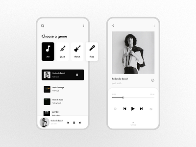 Music player app app design minimal music music player music player ui ui ux