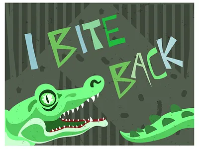 I bite back character creative design drawing illustration ui