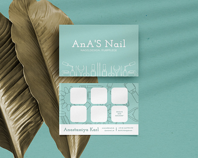 Business Cards for Nageldesignerin Anastassiya branding branding and identity branding design business card business card design business card mockup business card template business cards business cards nail businesscard illustration nail art nail business card nail design nail illustrations nail salon nails