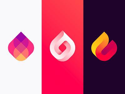 Flames 3d app brand branding fire firy flame flames gradient hot icon identity light logo