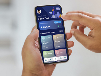 Home Screen - Personal Growth Investment App android app app design design figma ios ui ui ux design