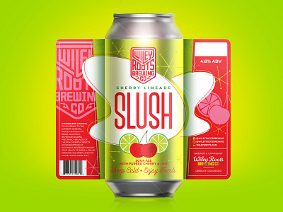 Cherry Limeade Slush branding label packaging