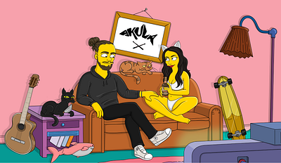 Happy family gifts poster art simpsons