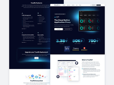 Traefik Proxy Product Page features marketing open source product saas stats traefik web website