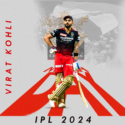 IPL 2024 graphic design illustrator ipl virat kohli