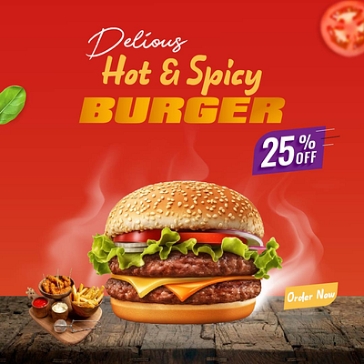 Burger Combo's brand promotion food branding graphic design instagram small business