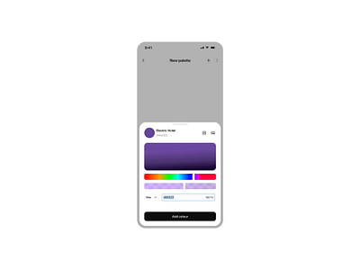 New Palette. color design figma mobile app ui design