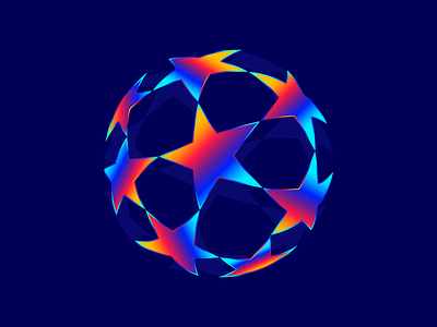 UEFA Champions League brand idendity branding champions league design dribbble european cup football gradient grain grainy graphic design graphic designer illustration illustrator logo logo design soccer uefa uefa champions league vector