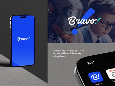 Bravo! logotype & branding app authentic branding bravo calligraphy custom flow friendly fun icon identity lettering logo logomark positive premium script startup type unique