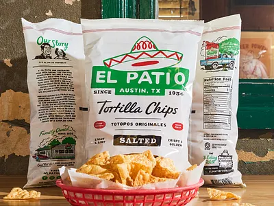 El Patio Tortilla Chips austin illustration packaging texas tortilla chips