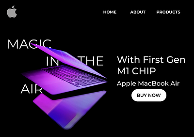 Macbook Air Concept UI Design figma landingpage ui uiux ux webdesign website