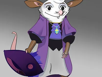 Character Design: Town Crier Opossum