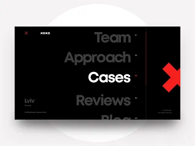 Navigation Web - Studio black clean contrast interaction menu minimal navigation scroll site studio ui web
