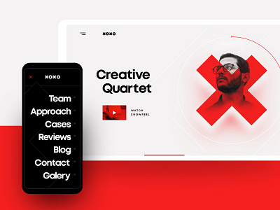 Creative Studio - Web black creative design font grid layout minimal space studio ui web