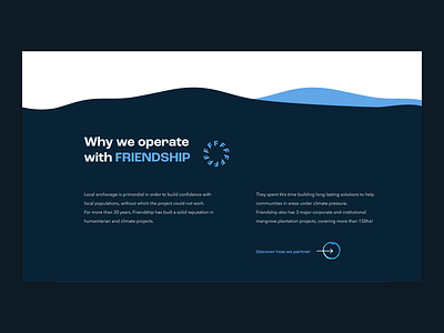 Blue mangrove Fund — Homepage 03 carbon footprint layout typography ui ux water webdesign