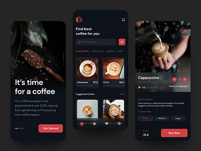 Coffee App Concept branding clean coffee coffeeapp illustration orderapp ui