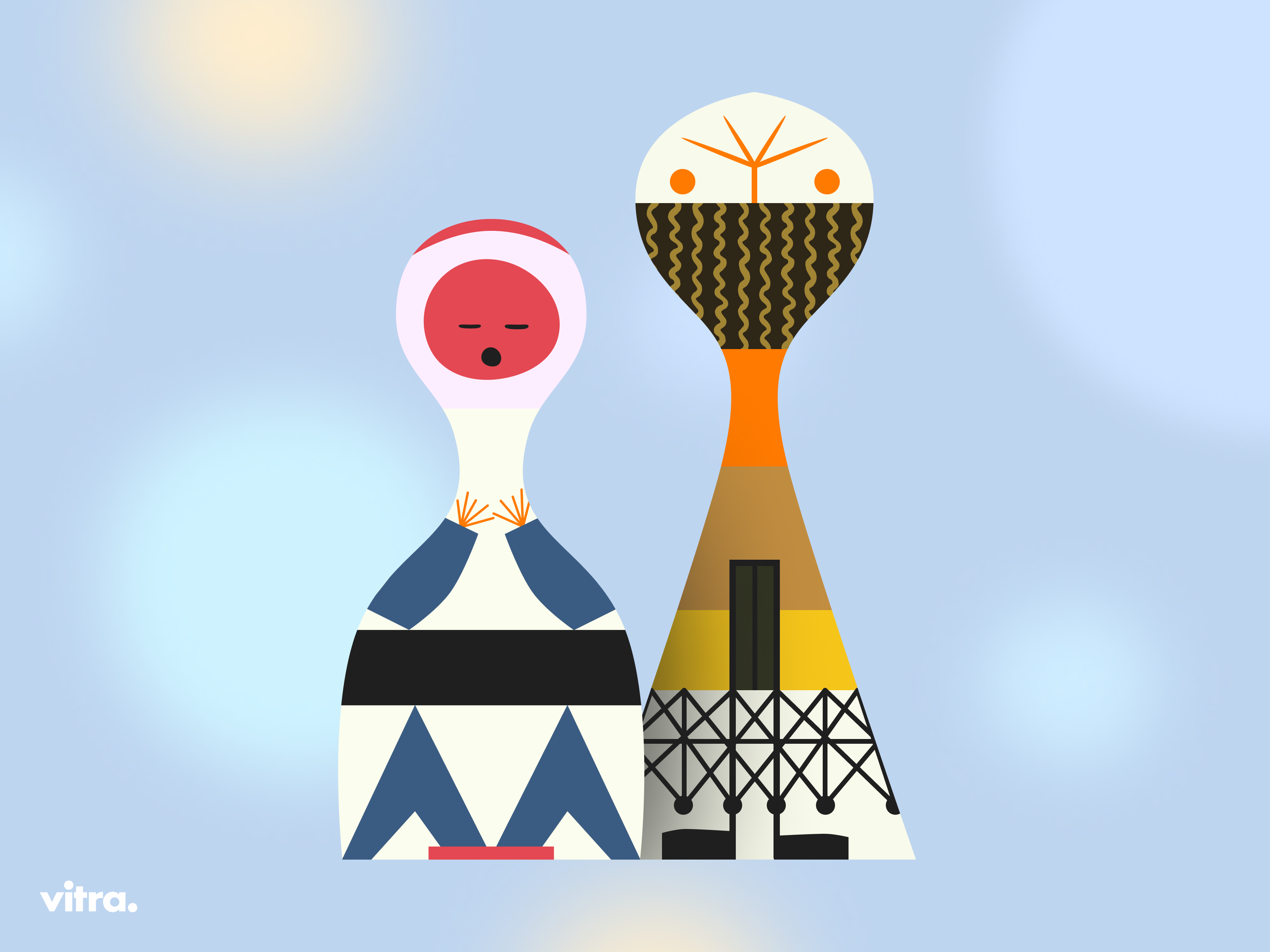 Vitra Wooden Dolls abstract artwork character design dolls fan art figma illustration paint painting vitra wooden