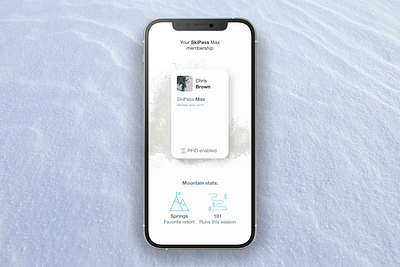 Ski Membership app iphone portfolio rotato ski xd