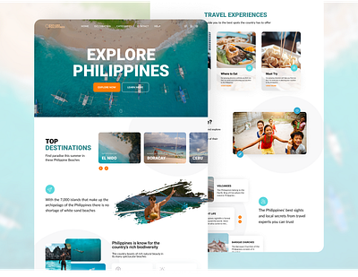 Explore Philippines Landing Page design designer figma landing landing page landingpage travel travel app ui ui design uidesign ux visual design web web design webdesign website concept website design websites