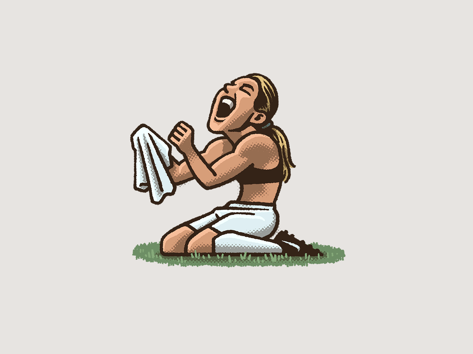 Brandi Chastain's PK Wins the World Cup animated gif animation athlete brandi chastain drawing illustration mario portrait soccer spo mo spo mos sports zucca