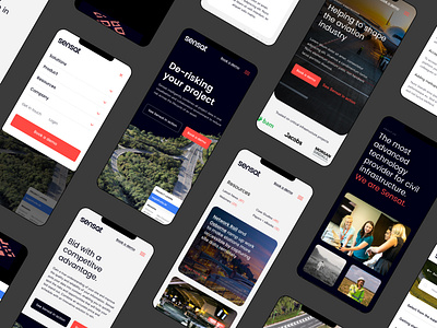 Sensat mobile screens mobile ui ux web design web development