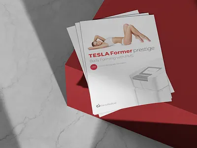 Iskra Medical Brochure mockup aesthetic branding brochure design brochure mockup design minimal