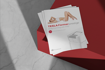 Iskra Medical Brochure mockup aesthetic branding brochure design brochure mockup design minimal