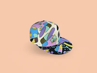 remx fitted cap 3d color design digital wearables illustration nfts web3