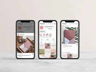 Lovely Planned Planner - Instagram feed branding design instagram post minimal planner