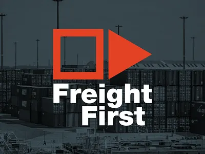 Frieght First Logo cargo dailylogo freight logo logocore minimalist shipping vector
