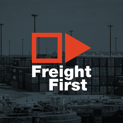 Frieght First Logo cargo dailylogo freight logo logocore minimalist shipping vector
