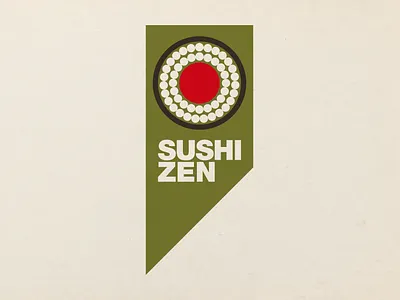 Sushi Zen Logo branding dailylogo design logo restaurant retro sushi vector zen