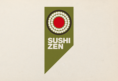 Sushi Zen Logo branding dailylogo design logo restaurant retro sushi vector zen