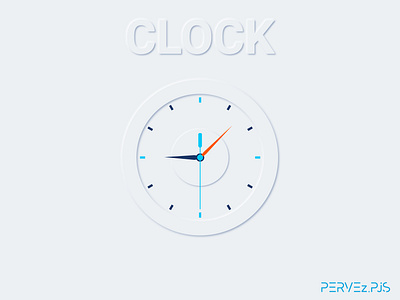 Neuromorphic Clock illustration 3d design clock graphic designer illustration infographic design logo designer pervez graphic pervezjoarder pervezpjs typography ui ux designer