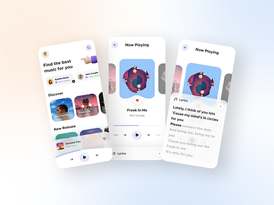 Music Player App UI Freebie 2021 trend app app design flat glassmorphism minimalistic mobile music app music player music player app music player design music player ui productdesign trend uidesign uiux user experience user interface design userinterface uxdesign