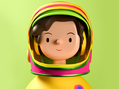 Valentina Tereshkova Toy Face NFT 3d art astronaut cinema4d crypto illustration nft nfts russia space