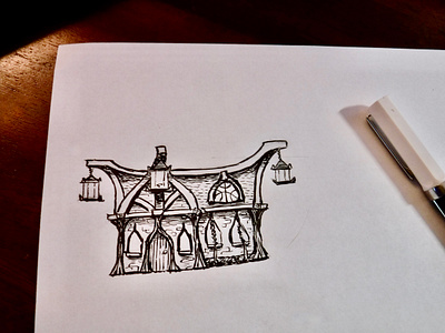 How to draw a house architecture drawing hoa house illustration ink riverwood sketch skyrim tavern